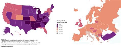 Obesity Rates in Europe vs the USA