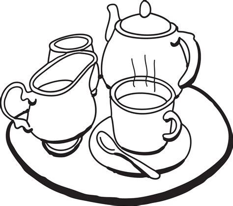Free Tea Party Clip Art Black And White, Download Free Tea Party Clip Art Black And White png ...