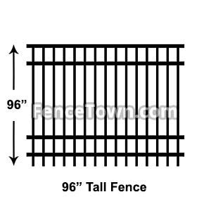 8 Foot Tall Aluminum Fence Panels | 96 Inch Fence Panels