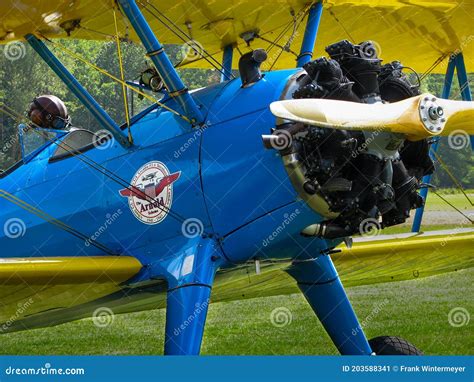 Yellow Stearman Biplane Stock Photography | CartoonDealer.com #14031140