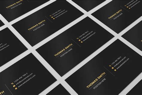 Free Minimalistic Black & Gold Business Card Template – Pixel Surplus