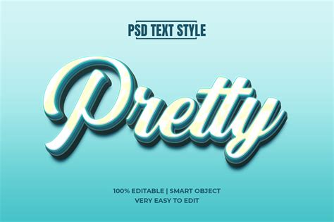 Pretty 3d Text Style Effect Psd Mockup Graphic by creativesvg ...