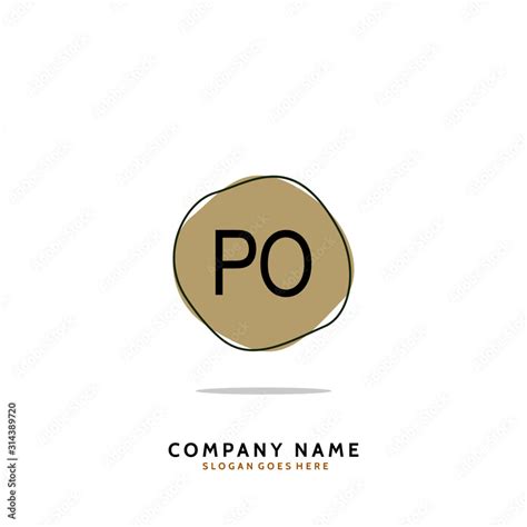 Letter PO Logo Template Vector Stock Vector | Adobe Stock