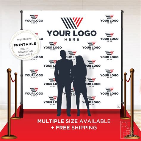 Company Custom Logo Backdrop Banner, Step and Repeat Business Event ...