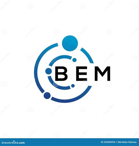 BEM Letter Logo Design On White Background. BEM Creative Initials ...