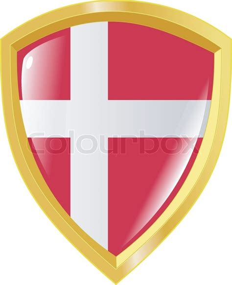 Golden coat of arms of Denmark | Stock vector | Colourbox