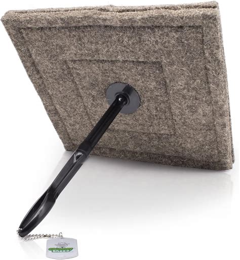 Flueblocker 12"x12" Square Wool Draft Stopper for Wood Fireplaces, Chimney Sheep Plug Damper ...