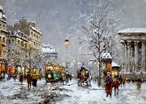 Place de la Madeleine, Winter - Antoine Blanchard - WikiArt.org ...