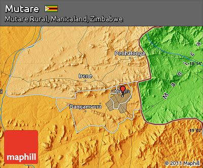 Free Political Map of Mutare