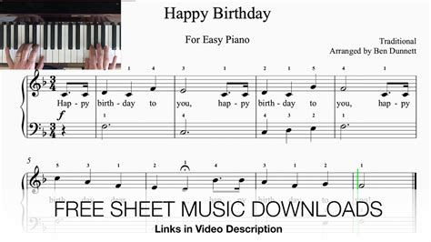 Happy Birthday Easy Piano - YouTube