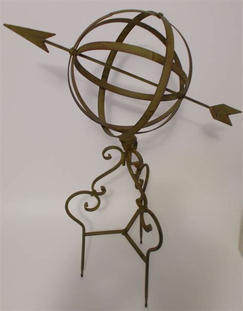 Large Metal Garden Sphere with Arrow and Stand - Walmart.com - Walmart.com