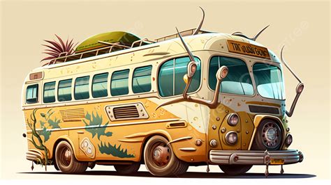 Tourist Bus Yellow Cartoon Background, Tour Bus, Yellow, 3d Background Image And Wallpaper for ...