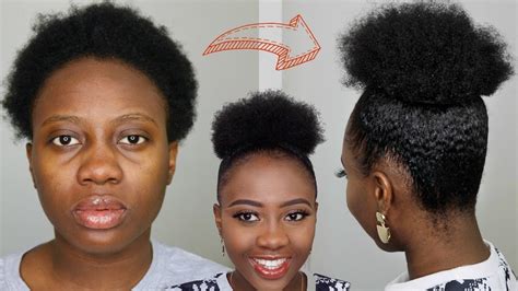 Natural Hair Shrinks! Best Way to High Puff on Short 4C Natural Hair Tutorial | NO EXTENSIONS ...