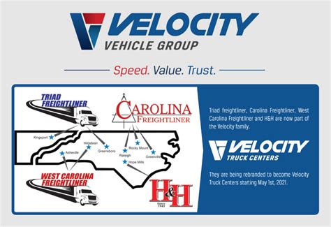 VELOCITY TRUCK CENTERS COMPLETES ACQUISITION OF TRIAD FREIGHTLINER GROUP OF COMPANIES, CAROLINA ...