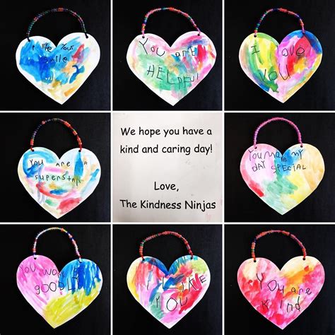 So in love with these kindness hearts made by our little Kindness Ninjas. We hope the people who ...