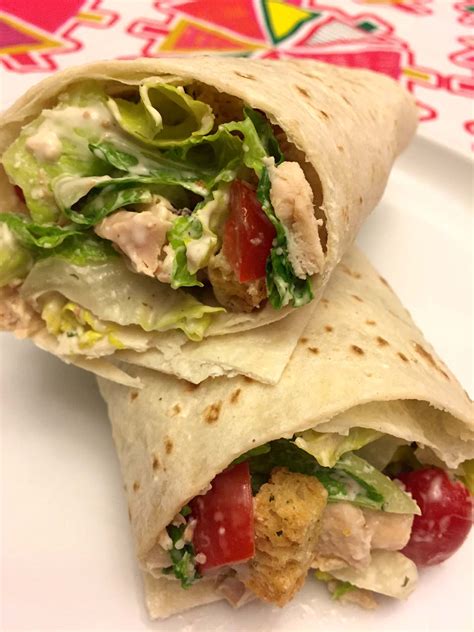 Easy Healthy Chicken Ceasar Salad Wraps Recipe – Melanie Cooks