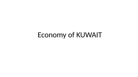 (PDF) Economy of Kuwait