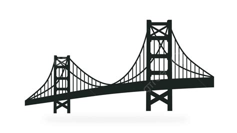 Golden Gate Bridge Clipart Black And White