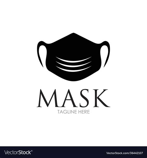 Face mask logo design icon Royalty Free Vector Image