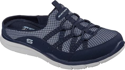 Amazon.com | Skechers Gratis Cloud Womens Slip On Sneaker Clogs Navy 8 | Mules & Clogs