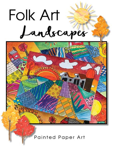 Folk Art Landscapes – Painted Paper Art