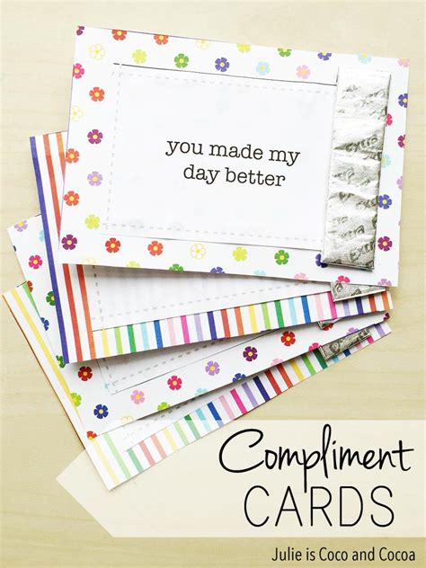 DIY Compliment Cards - Julie Measures