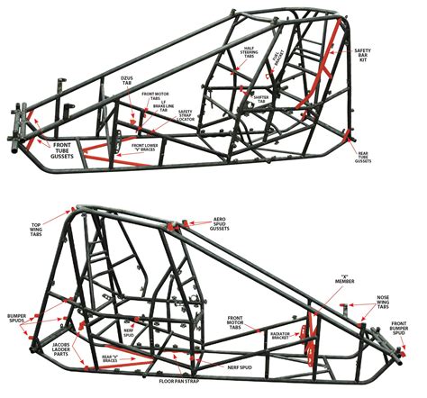 Schnee® Chassis Sprint Car Straight Front Motor Tab