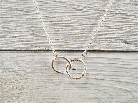 Silver infinity necklace | Sterling silver interlocking circles ...