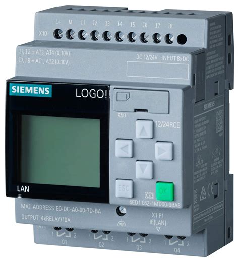 Buy Siemens 6ED1052-1MD08-0BA0 LOGO! 12/24RCE, logic module, disp PS/I/O: 12/24VDC/relay, 8 DI ...