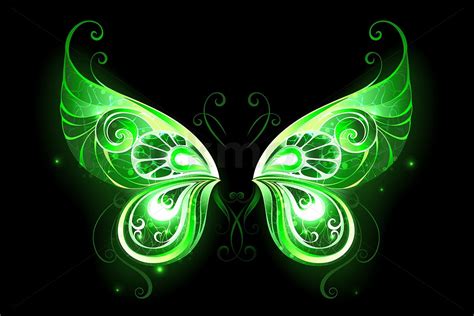 Green Fairy Wings