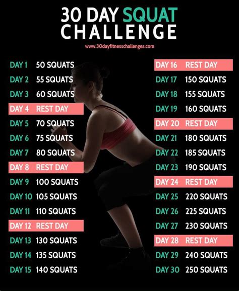 30 Day Squat Challenge - InspireMyWorkout.com - A collection of fitness ...