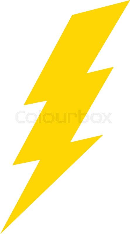 Electric Lightning Bolt Symbol | Stock vector | Colourbox