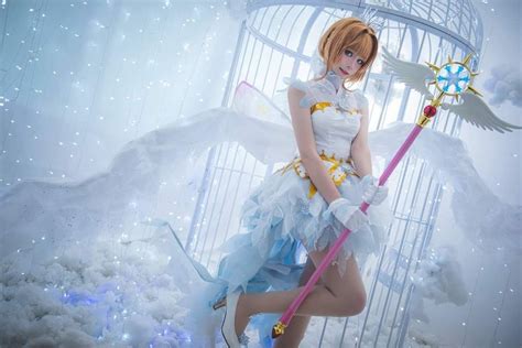 Cardcaptor Sakura Kinomoto Clear Card OP Season Cosplay Cos Costume ...