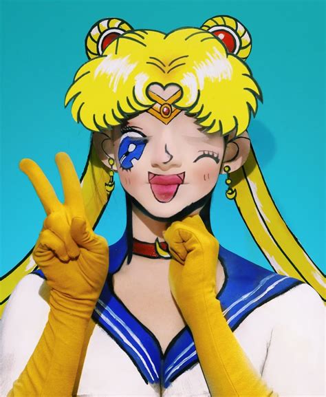 Maquiagem artística inspirada na personagem Sailor moon Sailor Moon, Zelda Characters, Fictional ...