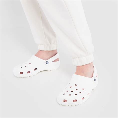 Womens White Crocs Classic Clog Sandals | schuh