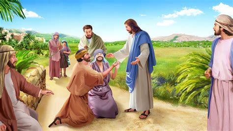 Jesus Heals Two Blind Men - Bible Story