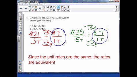 6th Grade Equivalent Ratios Examples