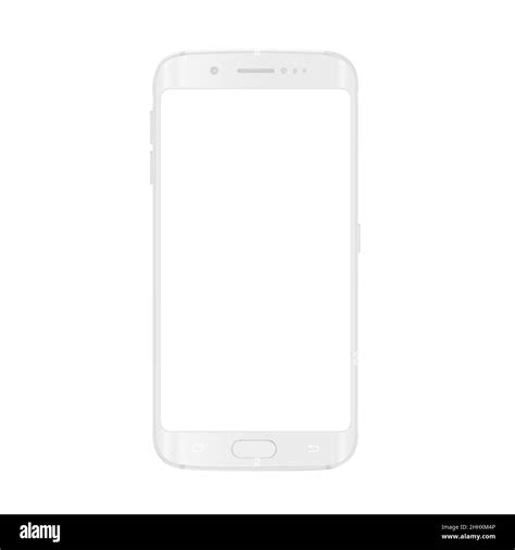 Soft white realistic new generation of modern vector smartphone. Realistic phone template for ...