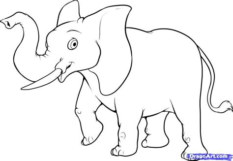 Simple Line Drawing Elephant at GetDrawings | Free download