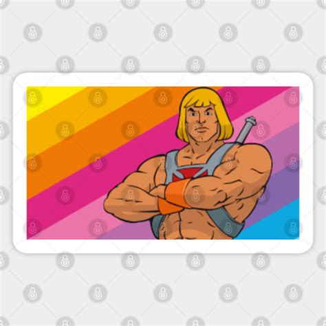 He-man rainbow - Rainbow - Sticker | TeePublic