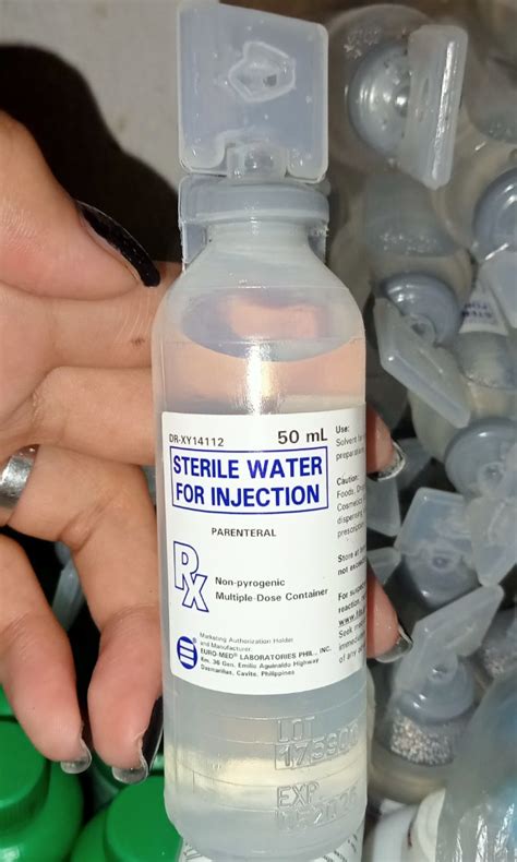 Sterile Water for Injection, Health & Nutrition, Medical Supplies & Tools on Carousell