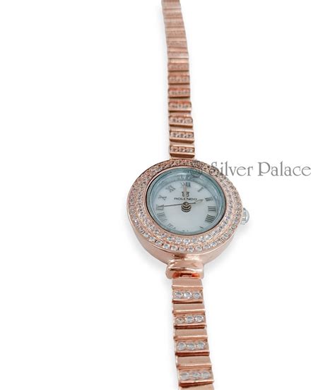 Rose Gold Strap Watch - Silver Palace