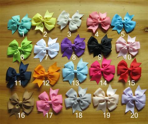 40 PCS/LOT Satin Ribbon Bow Hair Clip-in Hair Accessories from Mother ...