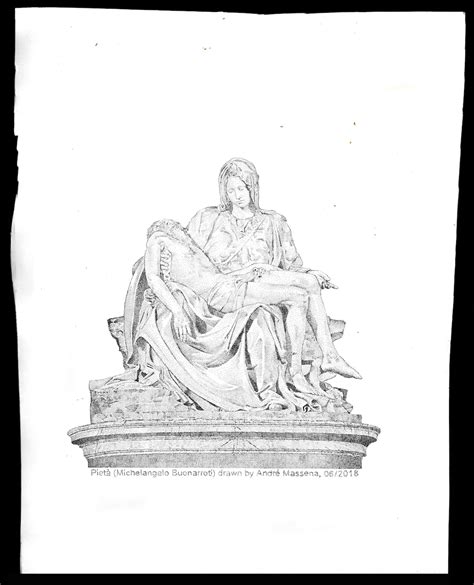 Pieta Michelangelo Drawing Academical Collectible Art Fine - Etsy