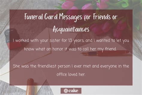 85+ Short Funeral Message Examples for Card or Flowers | Cake Blog