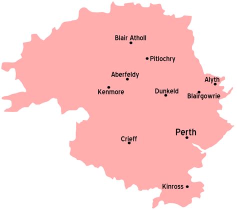 Map of Perth and Kinross Province Area