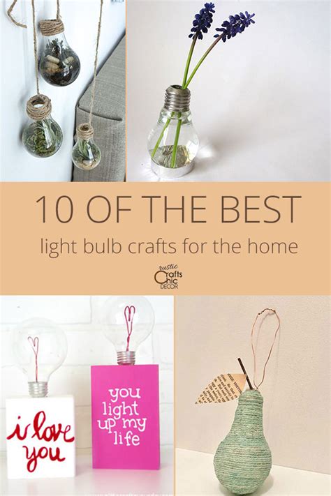 What To Do With Old Light Bulbs - Rustic Crafts & DIY