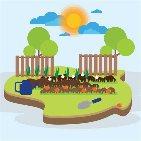 Vegetable Garden Illustration 202055 Vector Art at Vecteezy