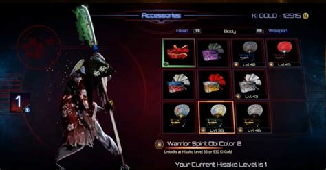 Screenshots Of Hisako’s Accessories And Colors – Killer Instinct Central