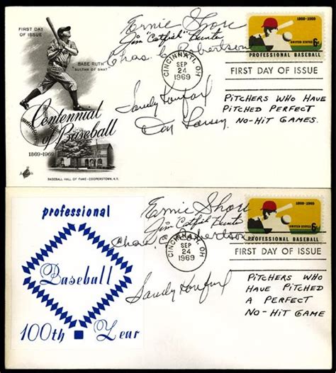 Perfect Game Pitchers Signed 1st Day Covers (2)